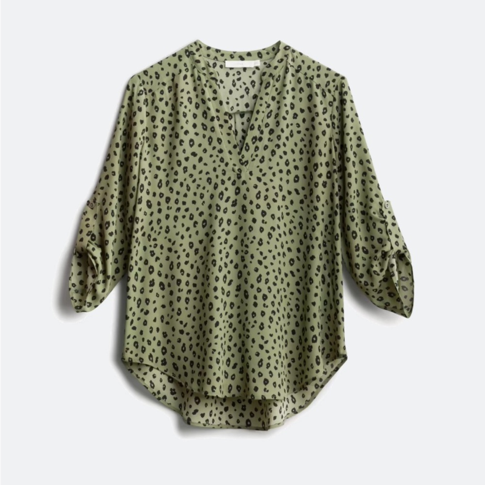 Lush Warren Split Neck Blouse